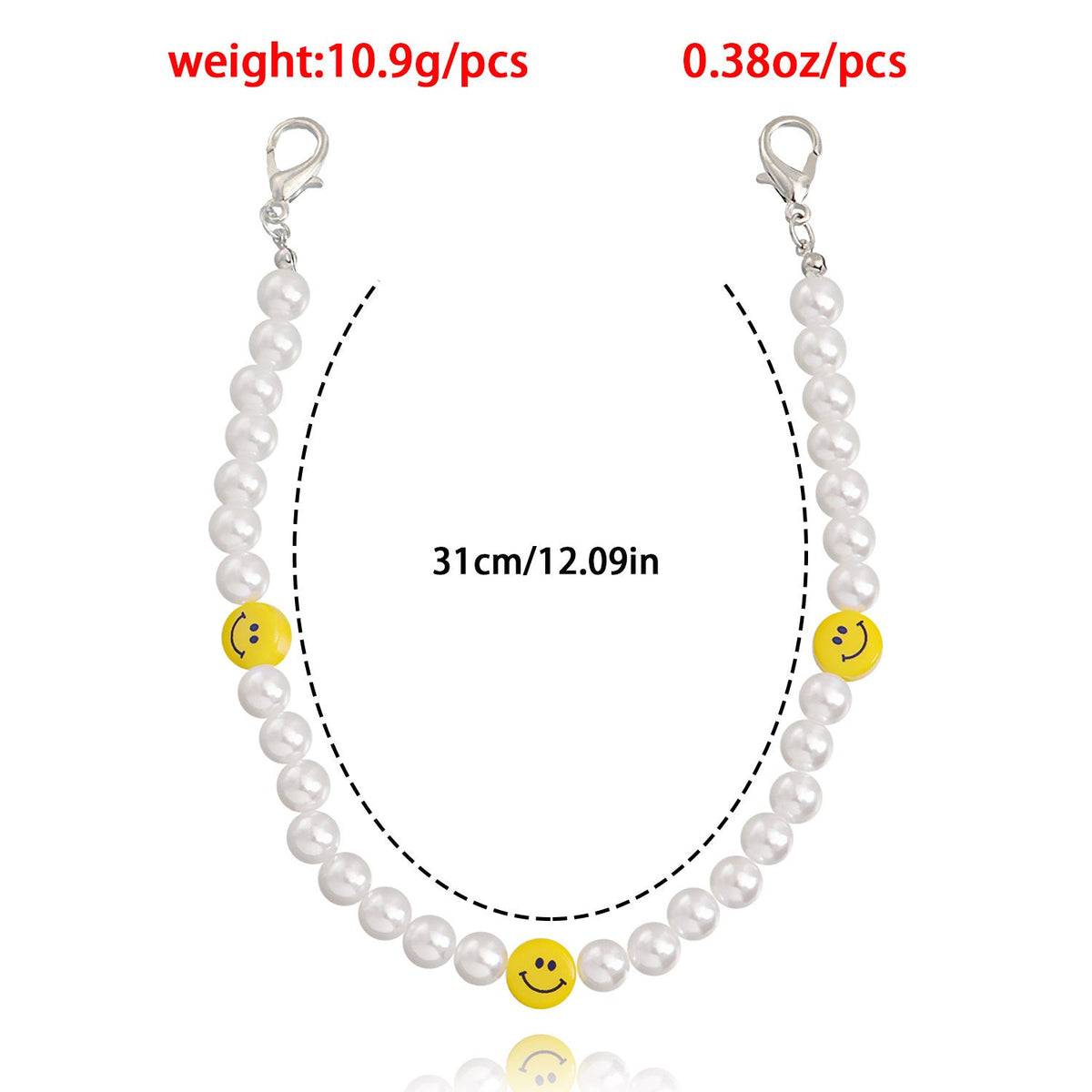 Removable Pearl Shoe Chain