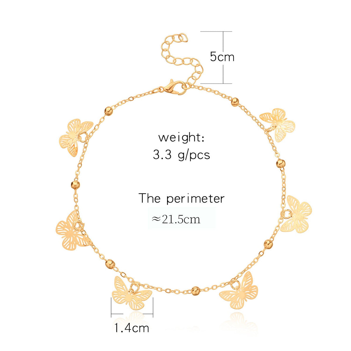 Beach Fashion Butterfly Pendant Ankle Jewelry