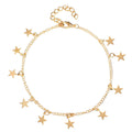 Star Pendants Tassel Anklets Chain