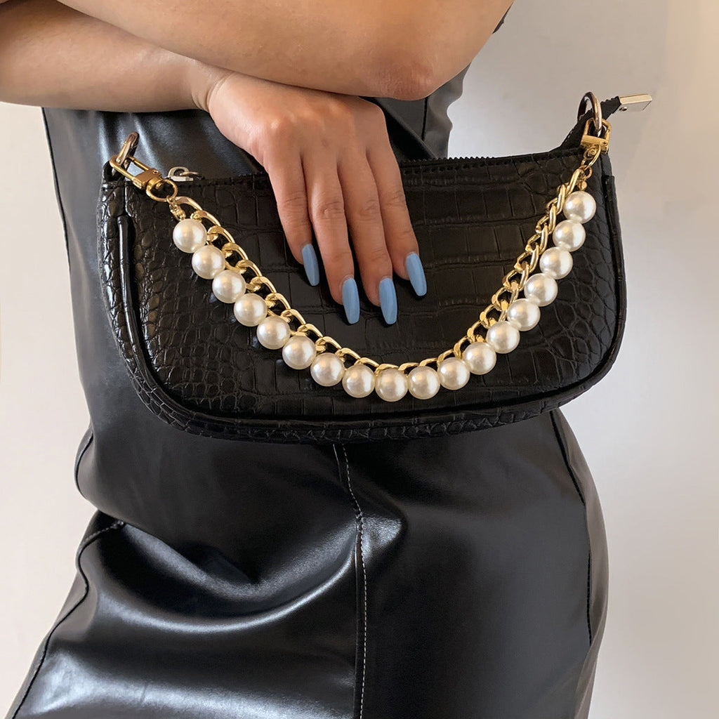 Pearl Purse Chain Short Handle Replacement Bag Strap