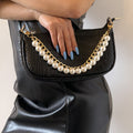 Pearl Purse Chain Short Handle Bag Strap