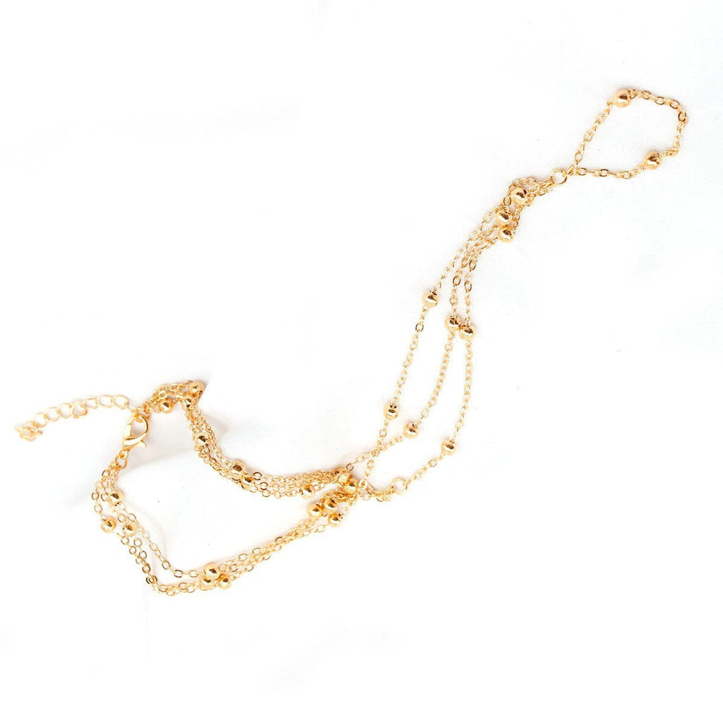 Multilayer Ball Chains Anklet Bracelets Foot Jewelry