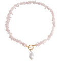 Natural Gravel Gemstone OT Buckle Necklace