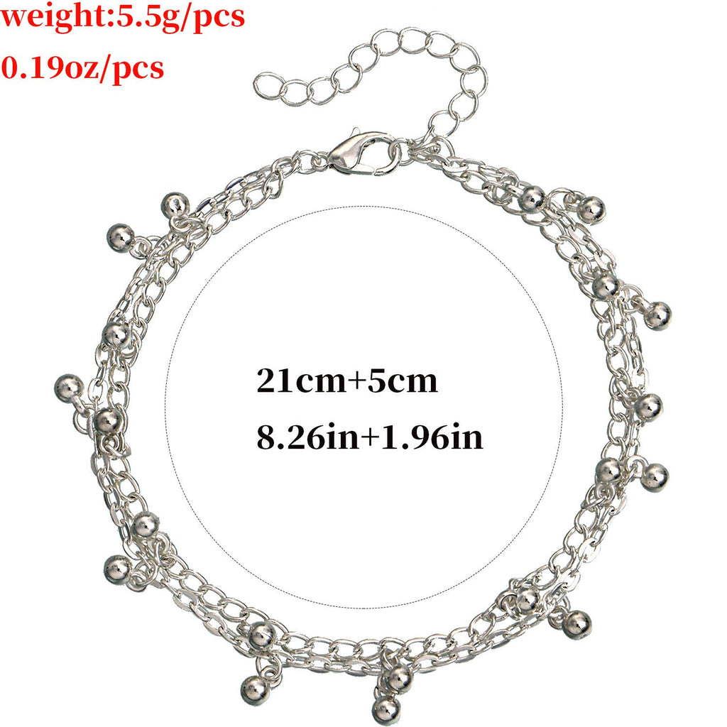 Ball Bead Chain Foot Bracelet