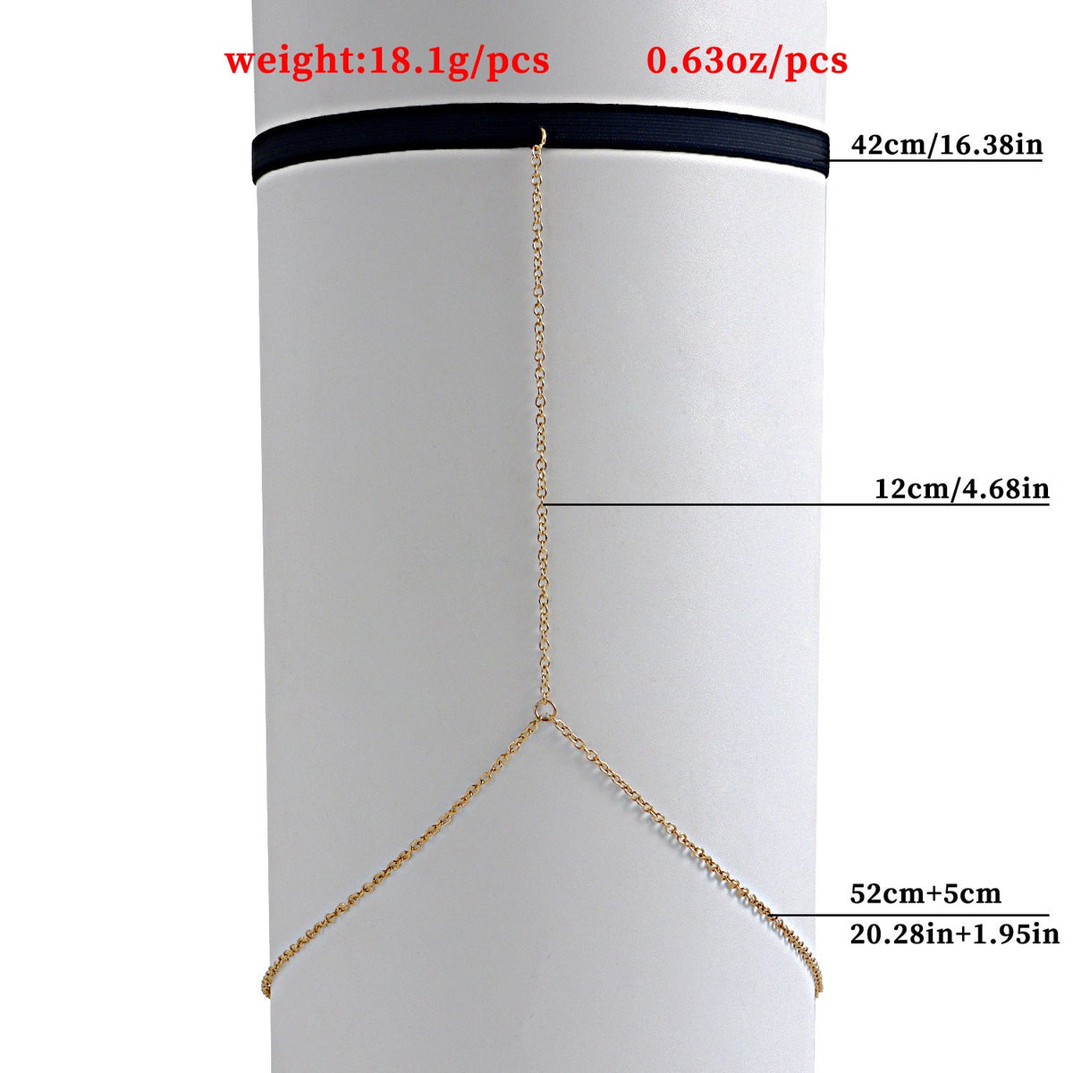 Sexy Multilayer Plain Chain Elastic Thigh Chain