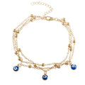 Three Layer Multilayer Chain Anklet Bracelet