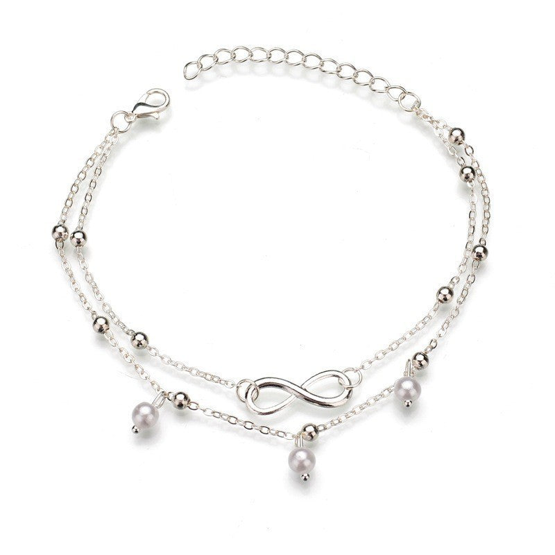 Bohemian Imitation Pearl Anklets Jewelry