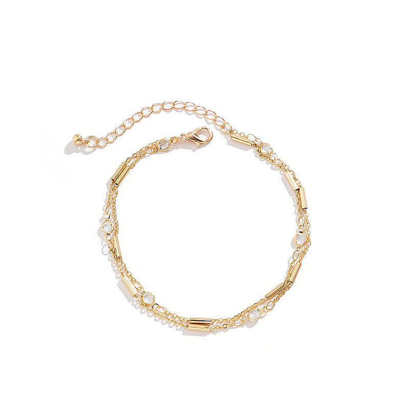 Layer Curb Link Ankle Bracelets