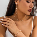 Small Imitation Pearl Beads Chains Necklaces/Earrings/Bracelets Sets