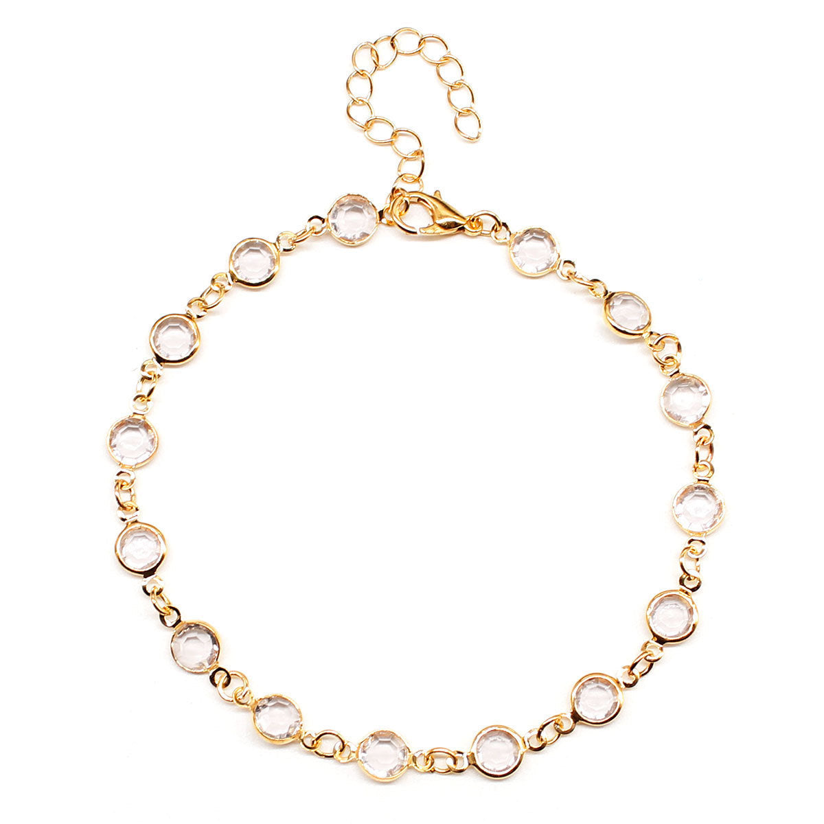 Crystal Stone Chain Anklet Jewelry