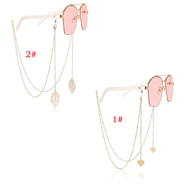 Leaf Charm Eyeglasses Holder Chain Sunglasses Rope Lanyard Straps