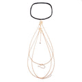 Multi Layer Tassel Pearl Clip Bead Leg Chain