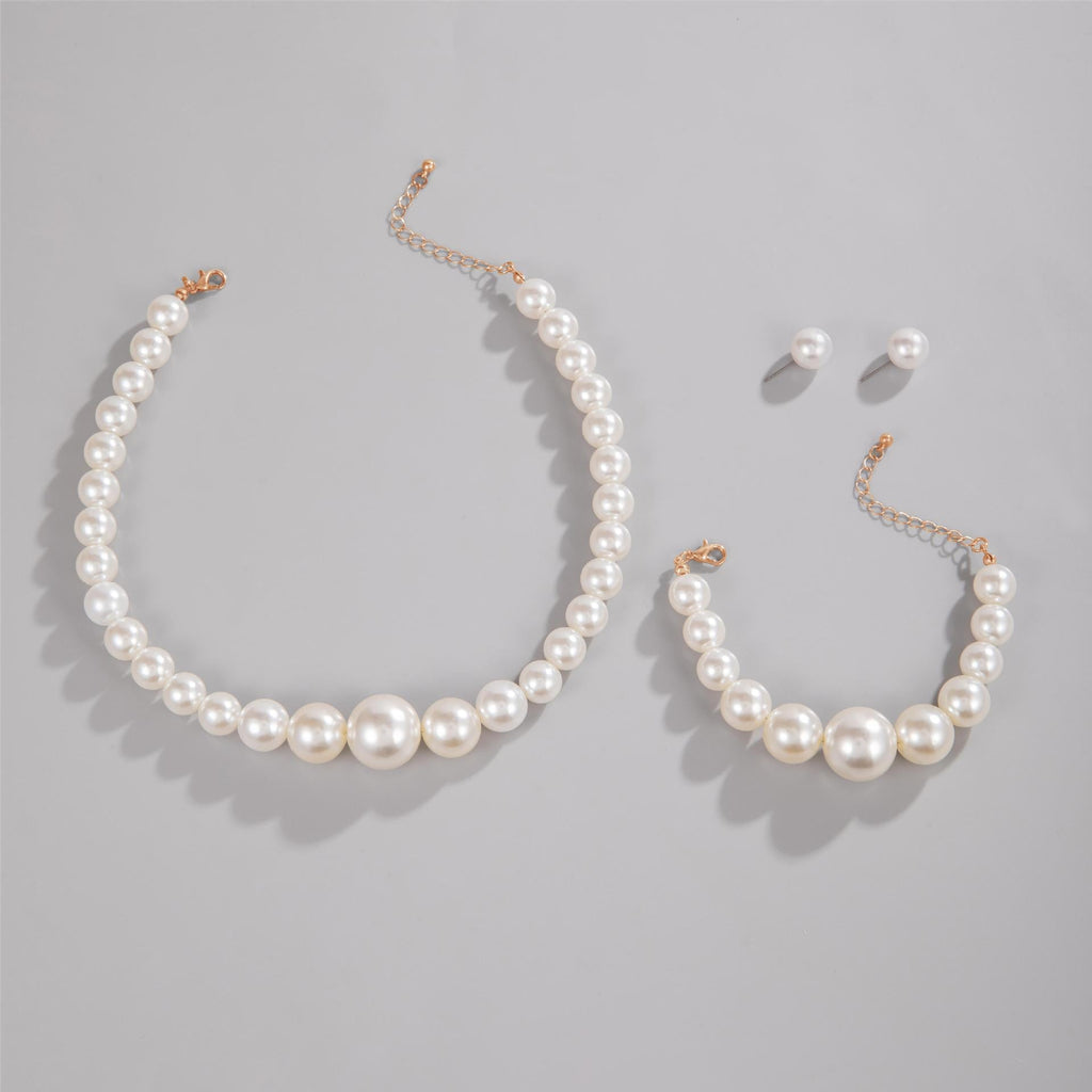 Vintage Pearl Wedding Bridal Jewelry Set