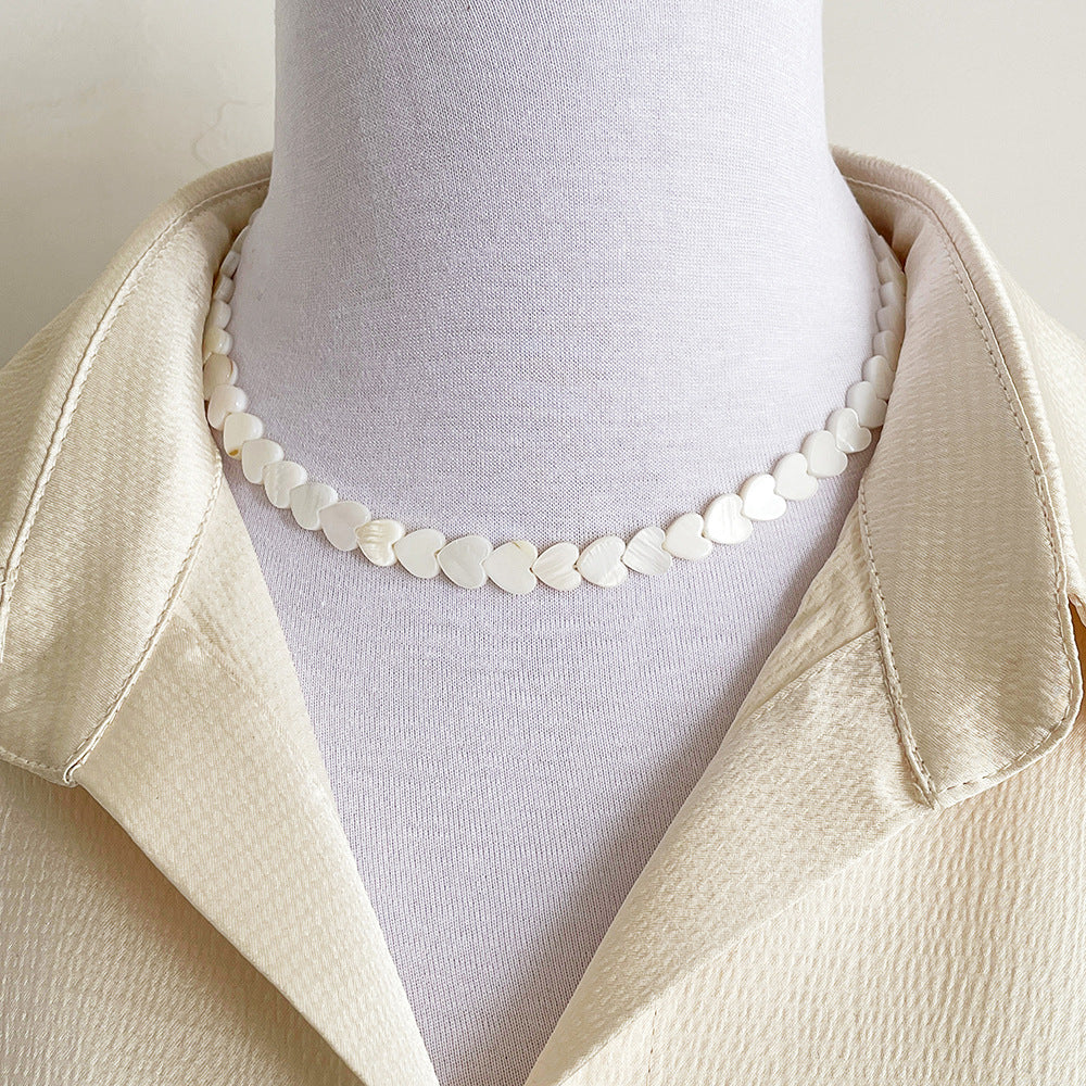 Natural Shell Love Heart Necklace