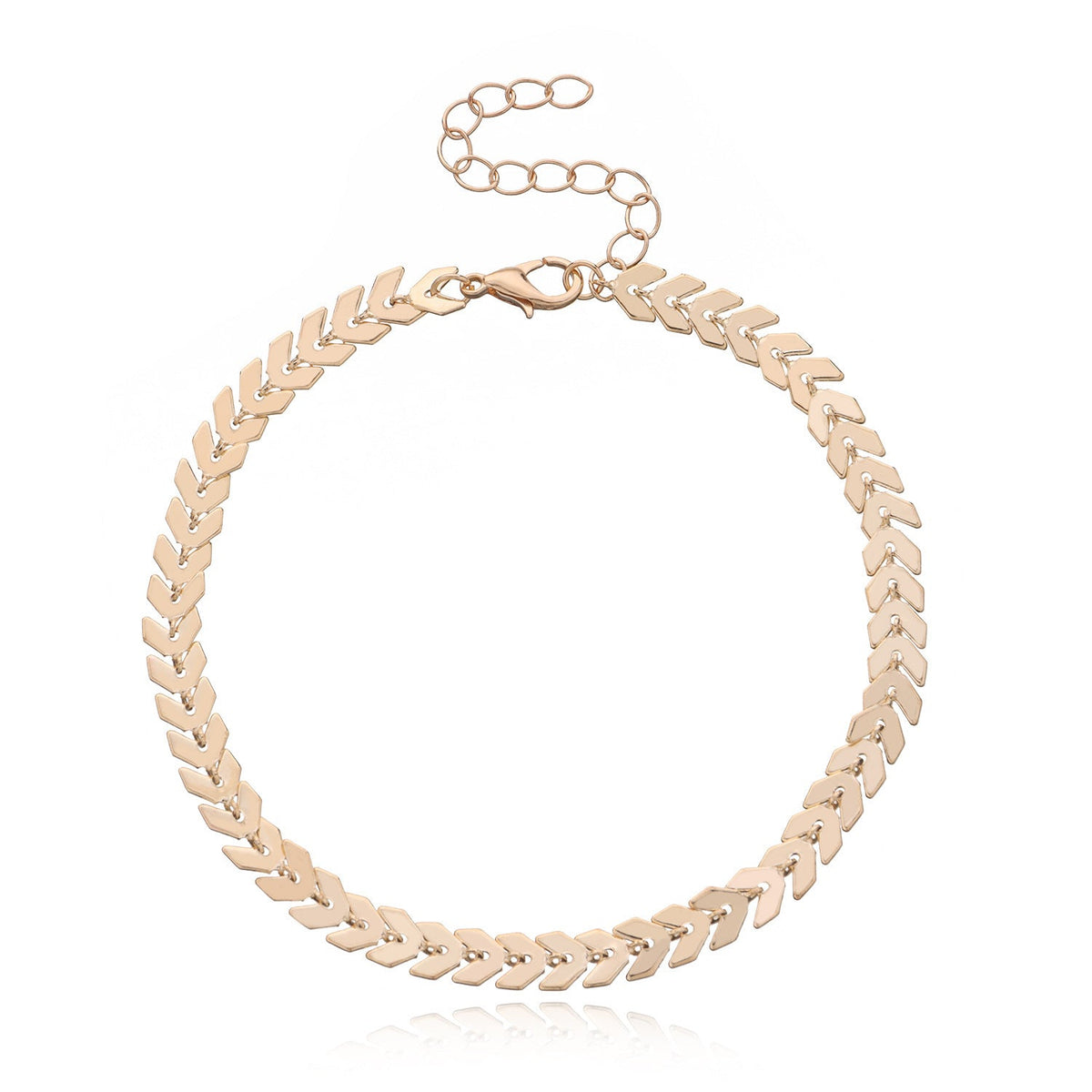 Leaf Arrow Chain Beach Anklet Jewelry