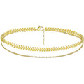 Metal Thick Chain Double Ankle Bracelet for Women