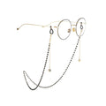 Black Beads Gold Eyeglass Lanyard Hold Straps