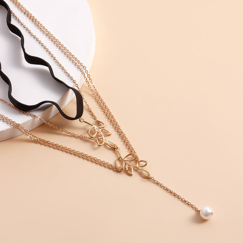 Multi Layer Tassel Pearl Clip Bead Leg Chain