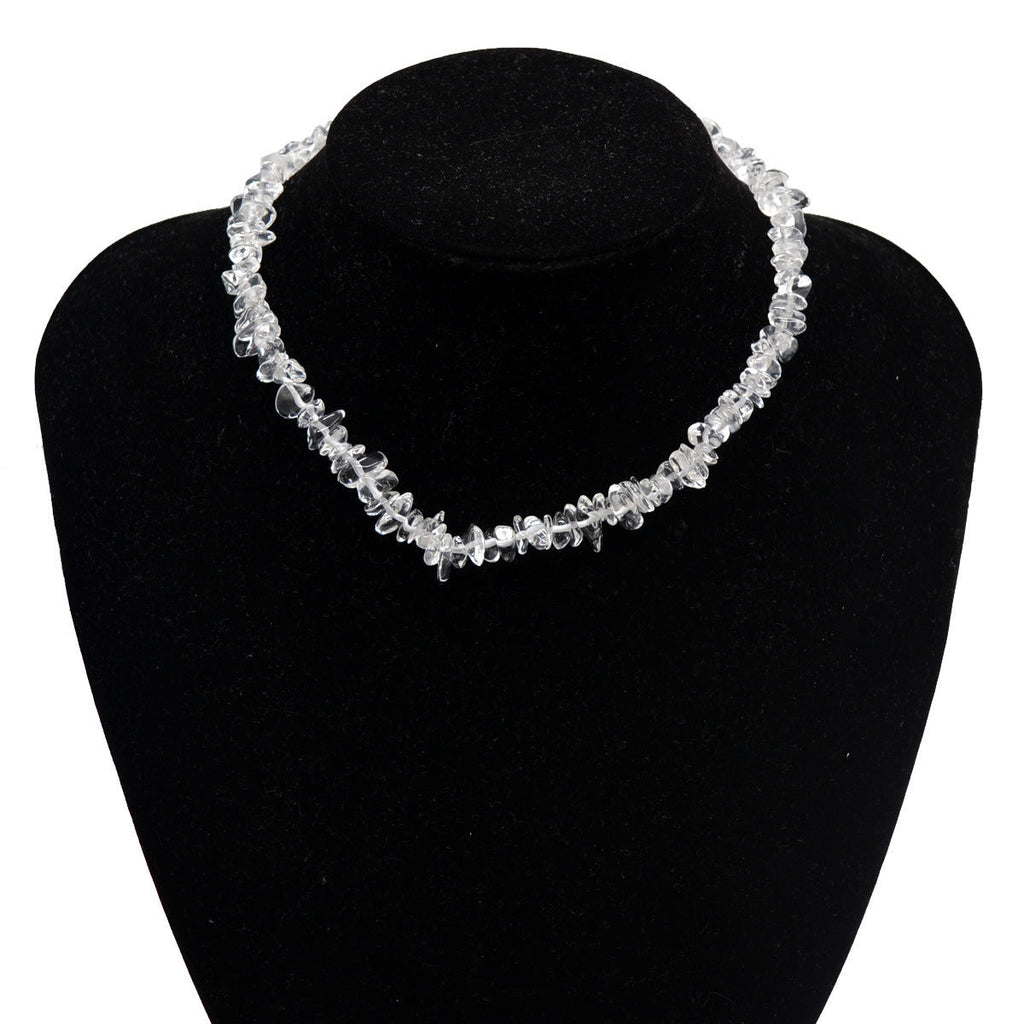 Irregular Natural Crystal Stone Beads Necklace