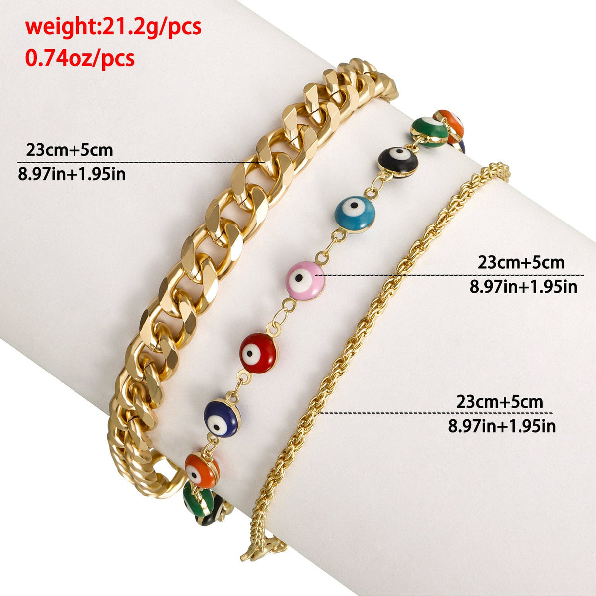 Evil Eye Beaded Foot Bracelets