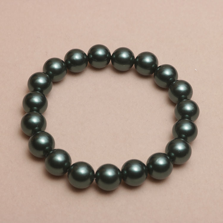 Elastic Beaded Shell Pearl Bracelet
