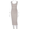 Women Clothing Summer Sexy Slim Strap Backless Sheath Dress
