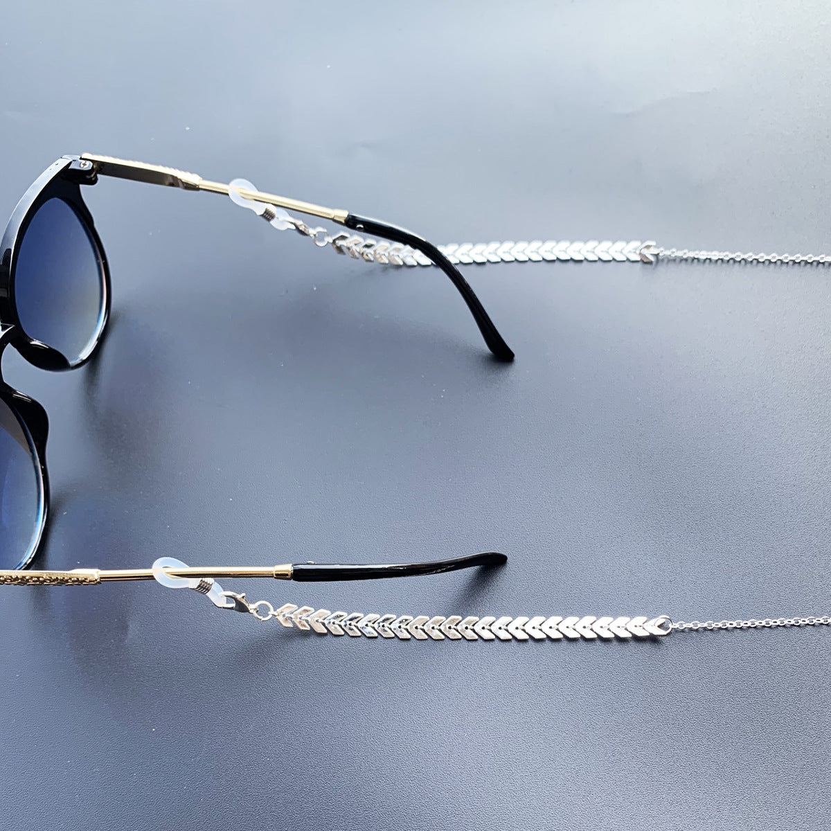 Thin Border Chain Decorative Sunglasses for Girls