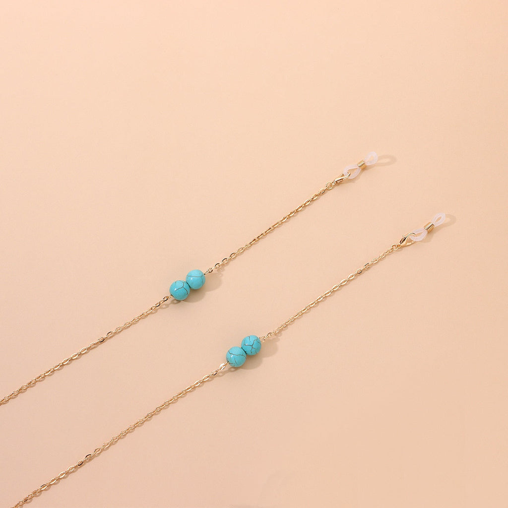 Turquoise Bead Glasses Chain