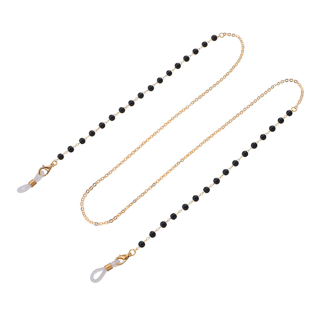 Simple Fashion Black Bead Glasses Chain