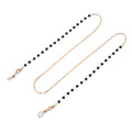 Simple Fashion Black Bead Glasses Chain
