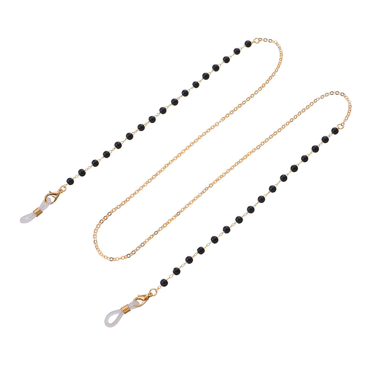 Simple Fashion Black Bead Glasses Chain