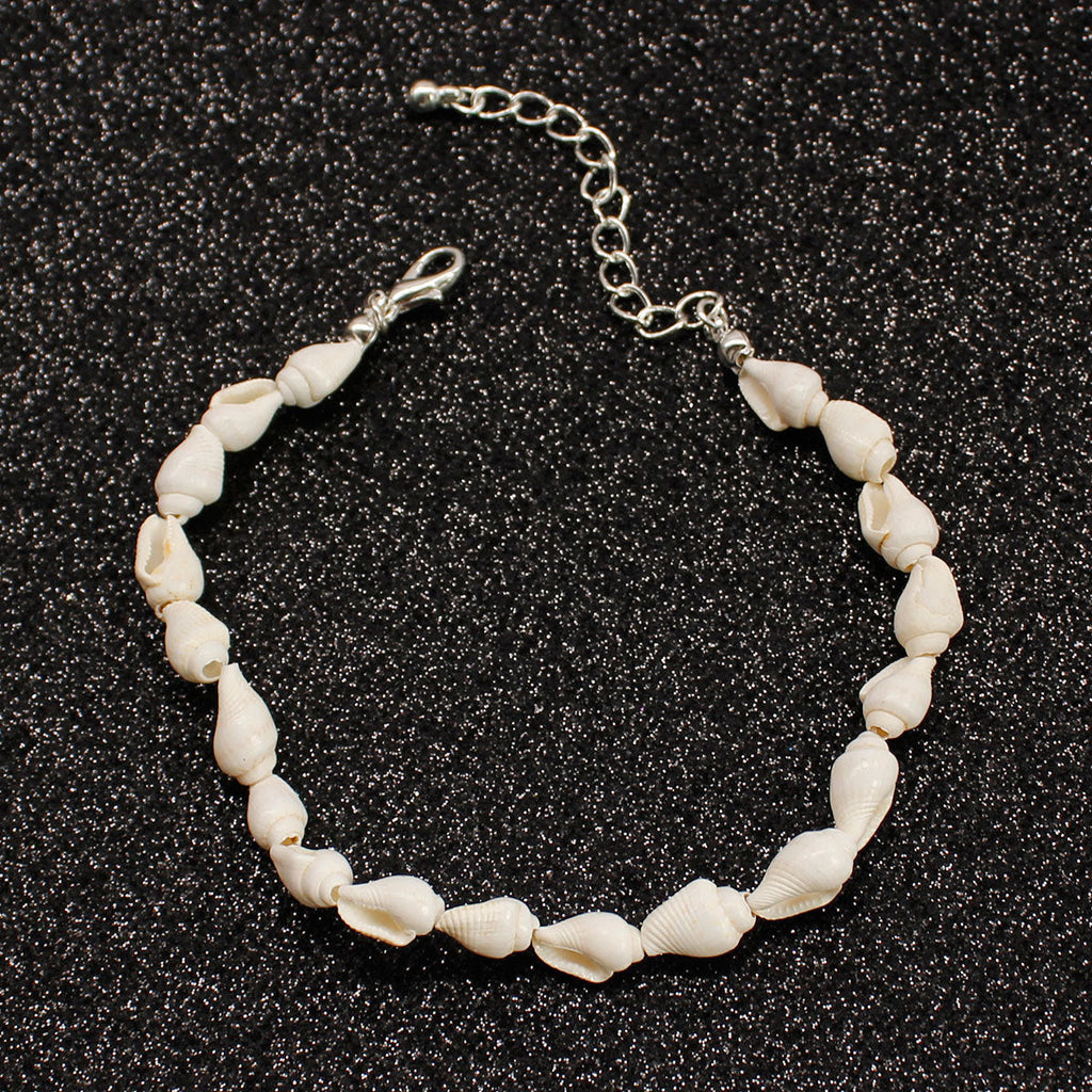 Concho Shell Bead Foot Bracelets