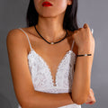 Crystal Beads Handmade Necklace Bracelet Jewelry Set