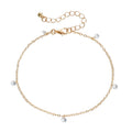 Round Zircon Charm Foot Bracelet