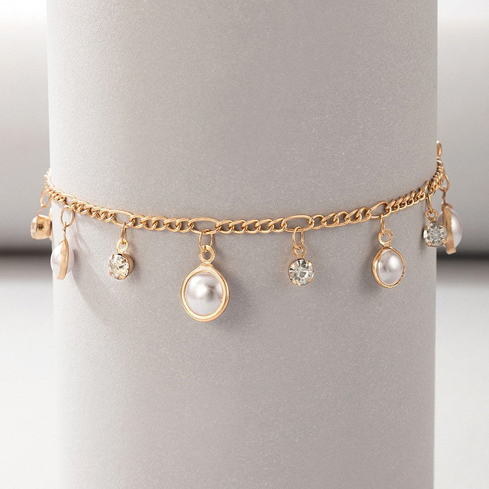 Boho Pearl Tassel Bracelet Anklet Jewelry