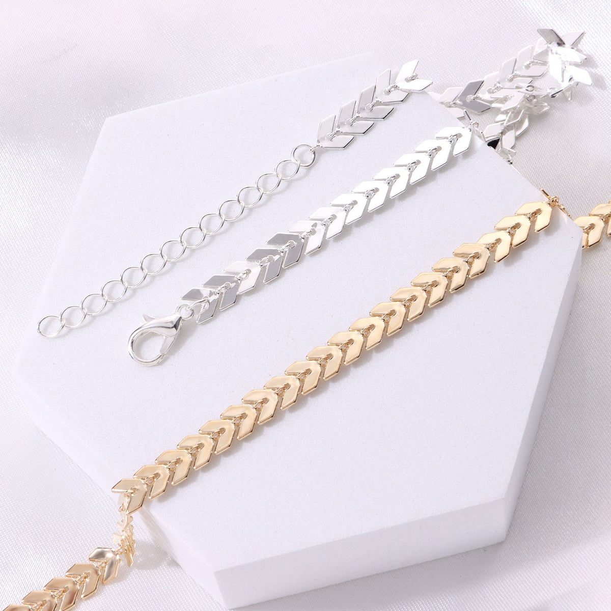 Leaf Arrow Chain Beach Anklet Jewelry