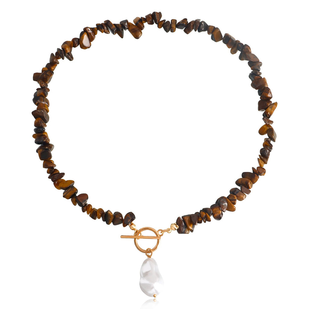 Natural Gemstone Beaded Choker Necklace