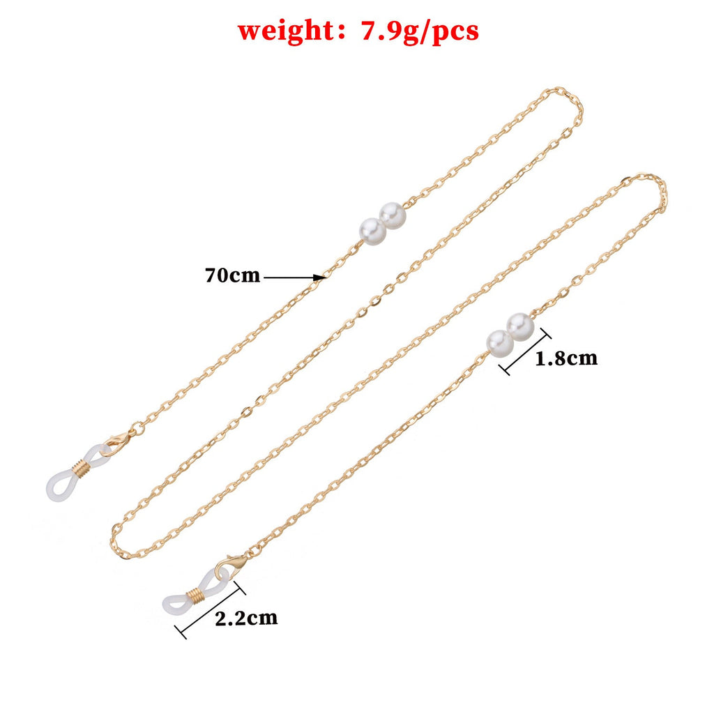 Pearl Eyeglass Chain Beaded Sunglasses Neck Holder