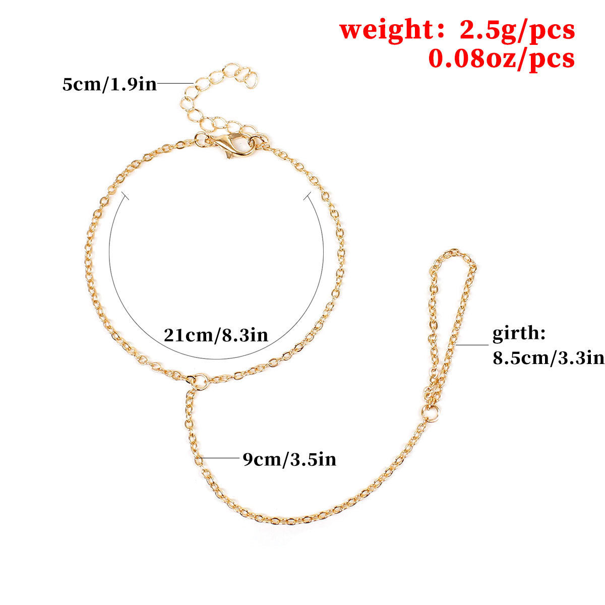 Beach Jewelry Slave Anklets With Toe Ring