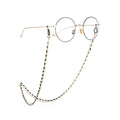 Reading Glasses Chain Women Black Beads Gold Eyeglass Lanyard Hold Straps