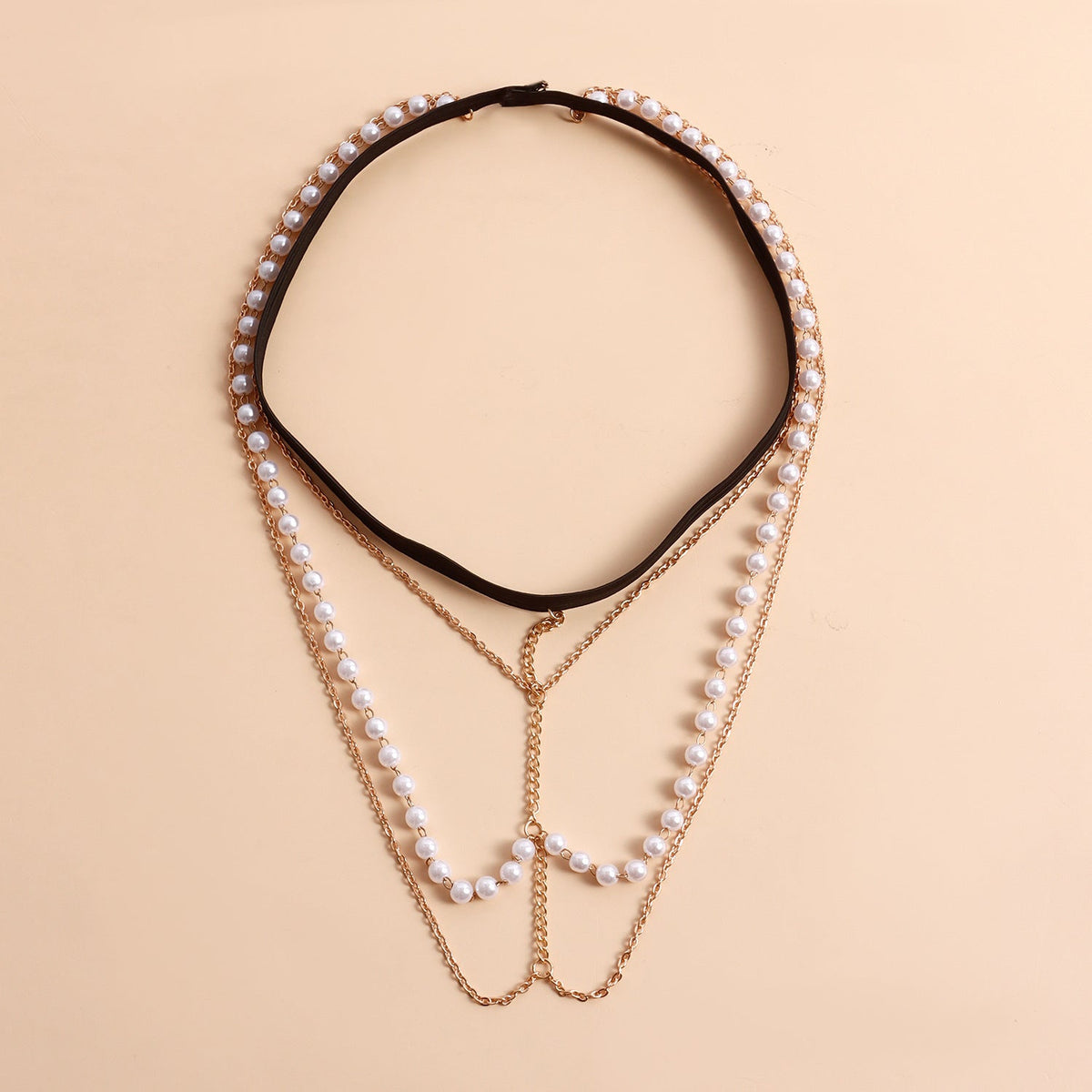 Sexy Beach Body Chain Nightclub Party Multi-layer Pearl Leg Chain