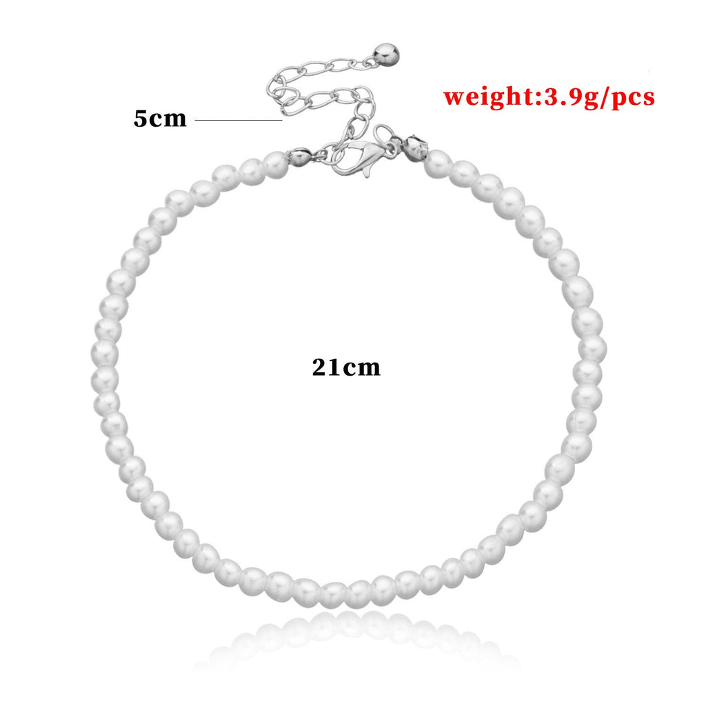 Pearl Chain Anklet Jewelry