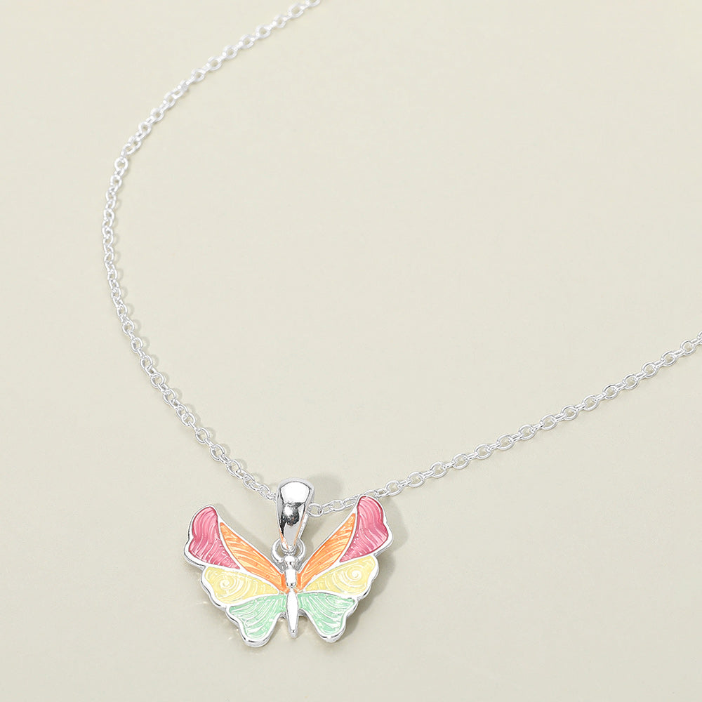 Butterfly Charm Pendant Necklace
