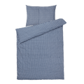 JUNA Bæk&Bølge Duvet Cover Set, Twin, Dark Blue/White