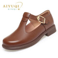 AIYUQI Women Shoes Genuine Leather 2026 Fall New Big Size 41 42 43 Ladies Casual Shoes British Style Women Shoes