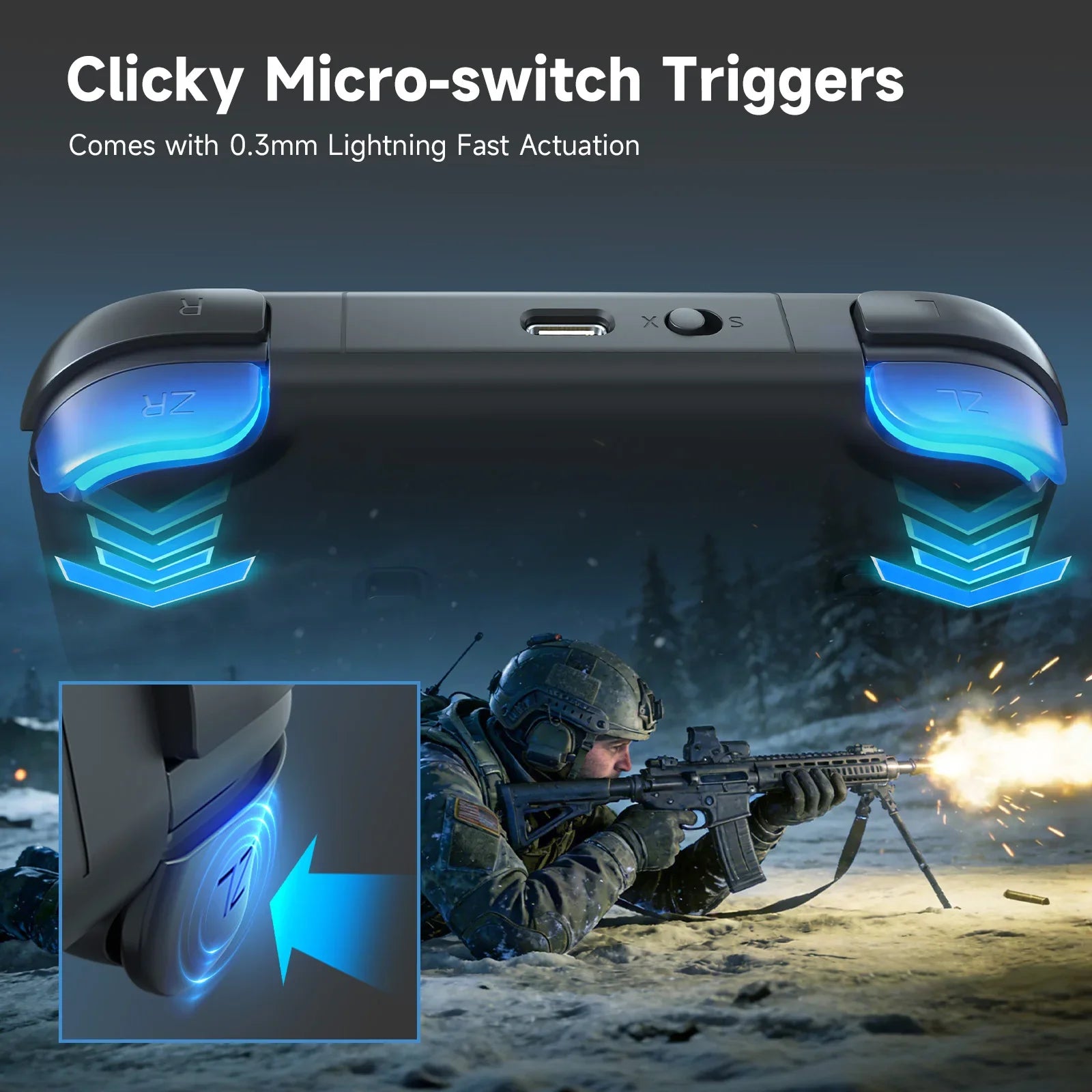 AceGamer Pocket Game Controller Portable Hall Joysticks 1000Hz Bluetooth Gamepad for Switch/Switch2/Android/iOS/PC/Steamdeck