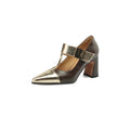2025 Spring Mary Janes Women Shoes Pointed Toe Chunky Heel Pumps Genuine Leather Shoes for Women Elegant High Heels Buckle Heels