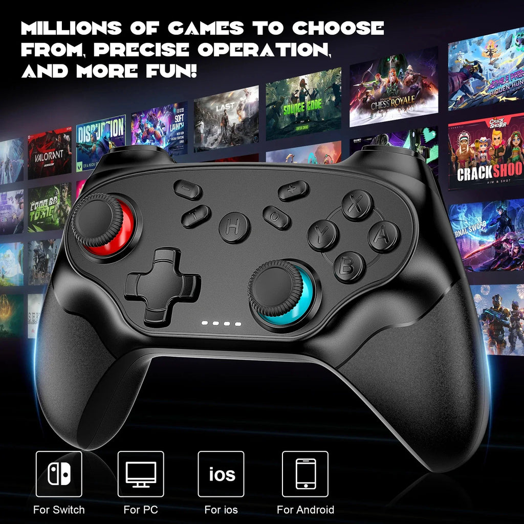 Gamepads For Switch/Ios/Android Bluetooth Wireless Controller Turbo Game Controller Vibration Control Console Remote Accessories