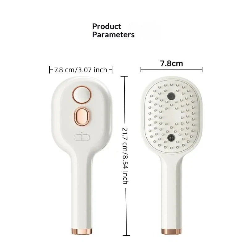 Electric Steam Spray Hair Brush USB-C Rechargeable Wet Hair Straightener Comb, Smooth Styling Anti-Frizz Tool