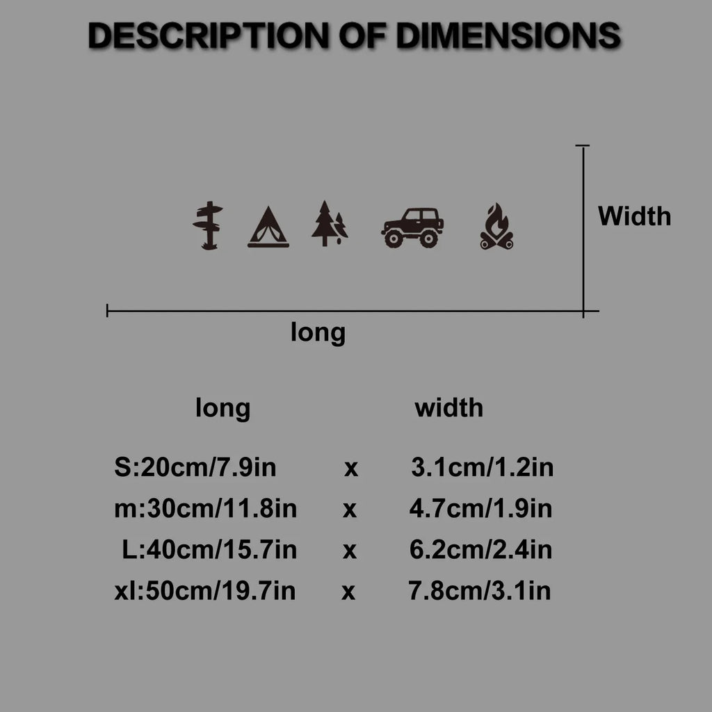 Camping Icons Outdoor Campfire Hiking Die Cut Vinyl Decal Sticker For Car Truck Motorcycle Window Bumper Wall Home Office Decor